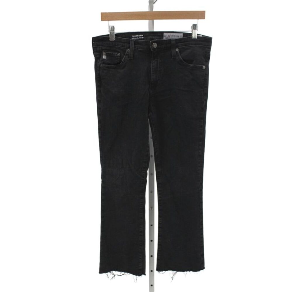AG-ED Denim Womens Cropped Black Cotton Jeans Mid Rise Size 28